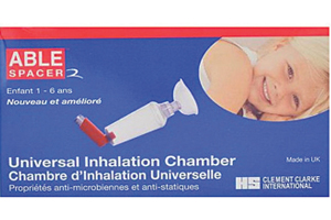 Chambre d'inhalation enfant, ABLE SPACER 2, anti-microbienne